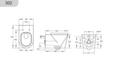 Avery Box Rim Wall Hung Gloss White Toilet