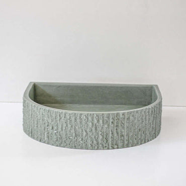 Sticks & Stone Concrete Rugged Half Moon Basin
