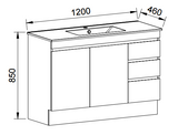 Timberline INDIANA Floor Standing Vanity (All Sizes)