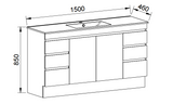 Timberline INDIANA Floor Standing Vanity (All Sizes)