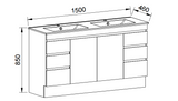 Timberline INDIANA Floor Standing Vanity (All Sizes)