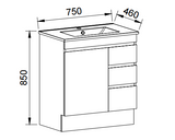 Timberline INDIANA Floor Standing Vanity (All Sizes)