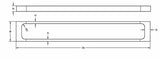 TARAN Chrome Single Towel Rail 750mm