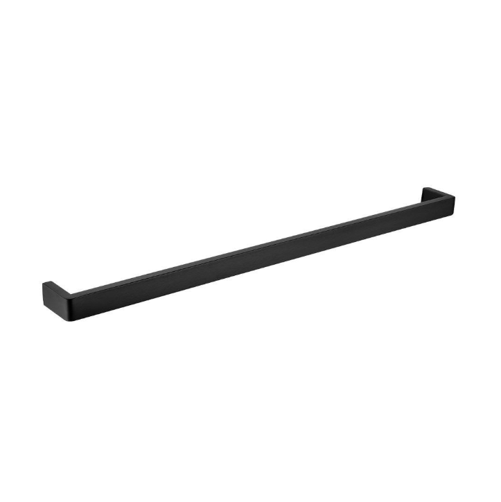 IVANO Square Single Towel Rail 800mm - Black
