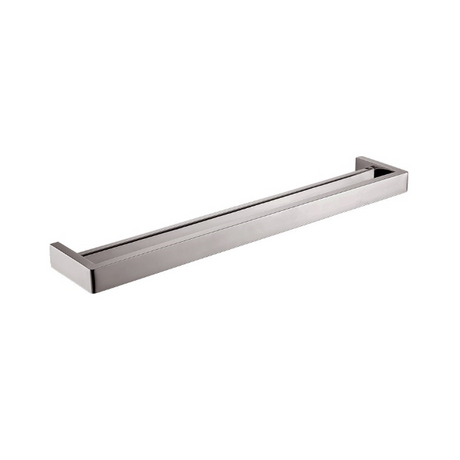 IVANO Square Double Towel Rail 600mm - Brushed Nickel