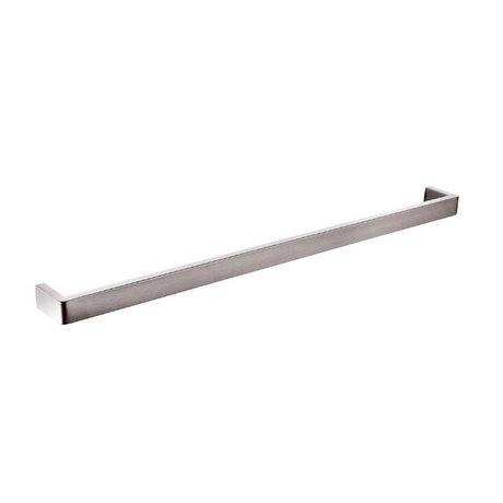 IVANO Square Single Towel Rail 800mm - Brushed Nickel