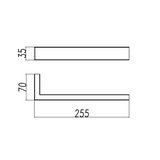 IVANO Series Square Towel Ring - Chrome Technical Drawing