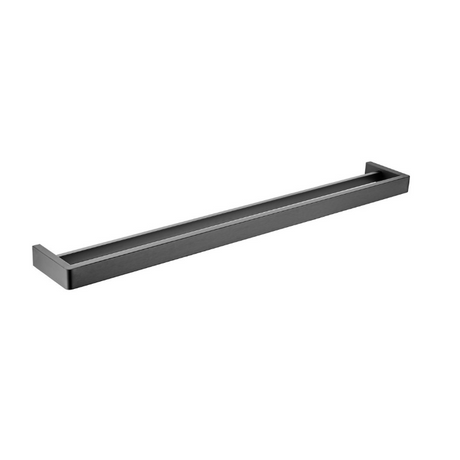 IVANO Square Double Towel Rail 800mm - Brushed Gun Metal
