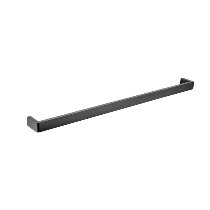 IVANO Square Single Towel Rail 800mm - Brushed Gun Metal