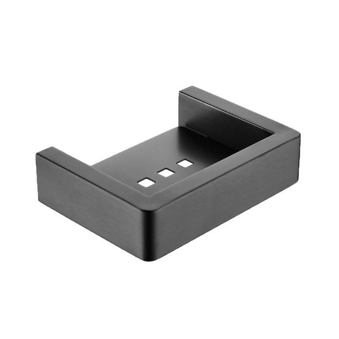 IVANO Series Square Soap Dish Holder - Brushed Gun Metal
