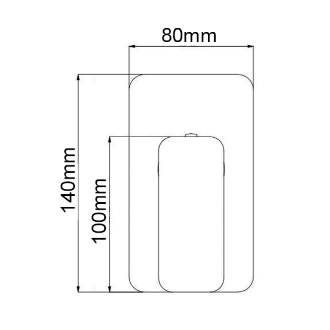 IVANO Solid Brass Shower Bath Wall Mixer - Black Technical Drawing