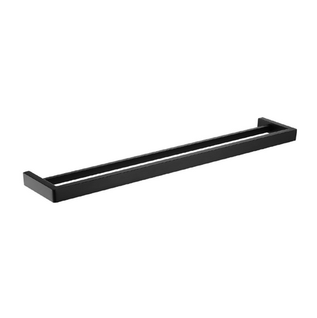 IVANO Square Double Towel Rail 800mm - Black