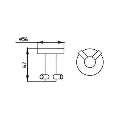 Ideal Double Robe Hook (Black)