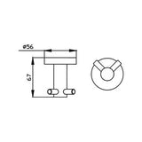 Ideal Double Robe Hook (Black)