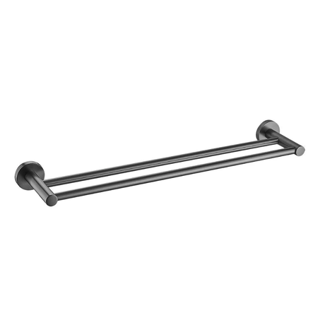 Ideal Double Towel Rail (Brushed Gun Metal)