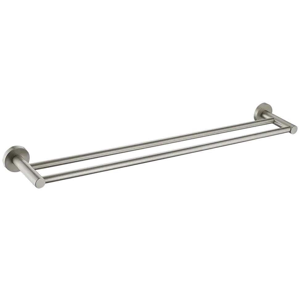 Ideal Double Towel Rail (Brushed Nickel)