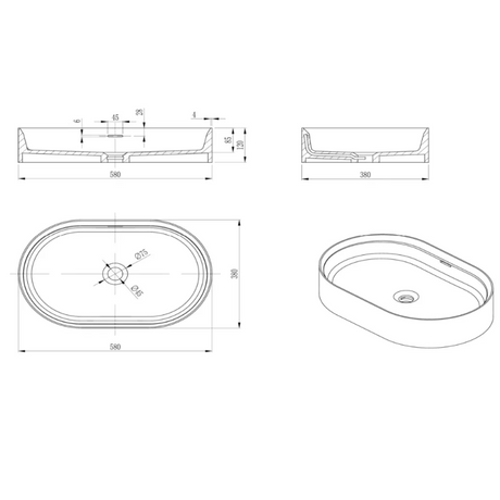 Idra - 580 x 380 x 120mm
