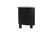 Indigo Whitley Cedar Entertainment Unit – Six Door – Black – Round End 3m