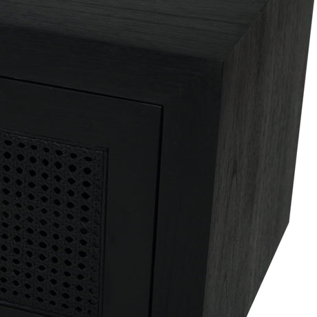 Iluka White Cedar Entertainment Unit – Four Door – Black - 2.2m