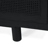 Iluka White Cedar Entertainment Unit – Four Door – Black - 2.2m