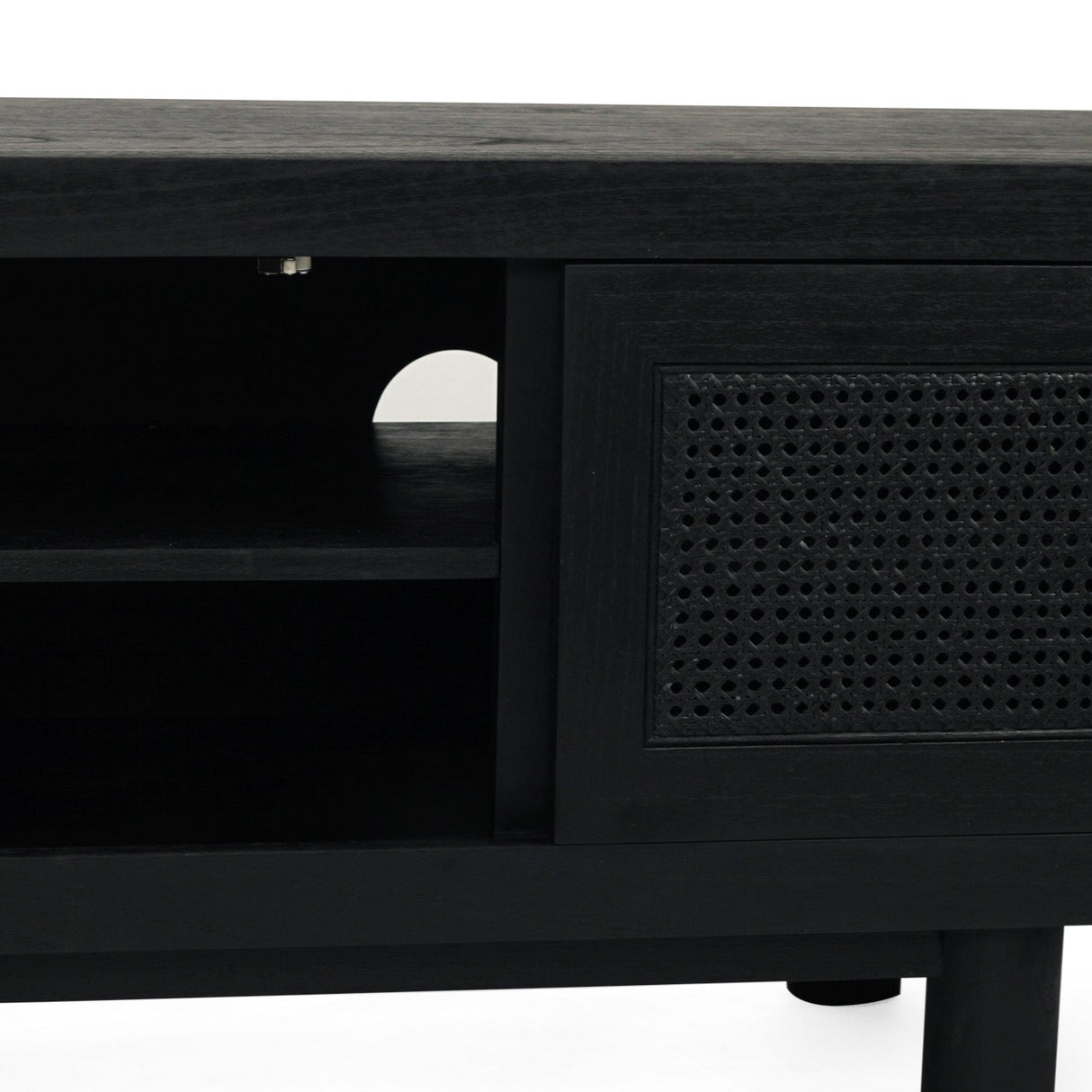 Iluka White Cedar Entertainment Unit – Four Door – Black - 2.2m