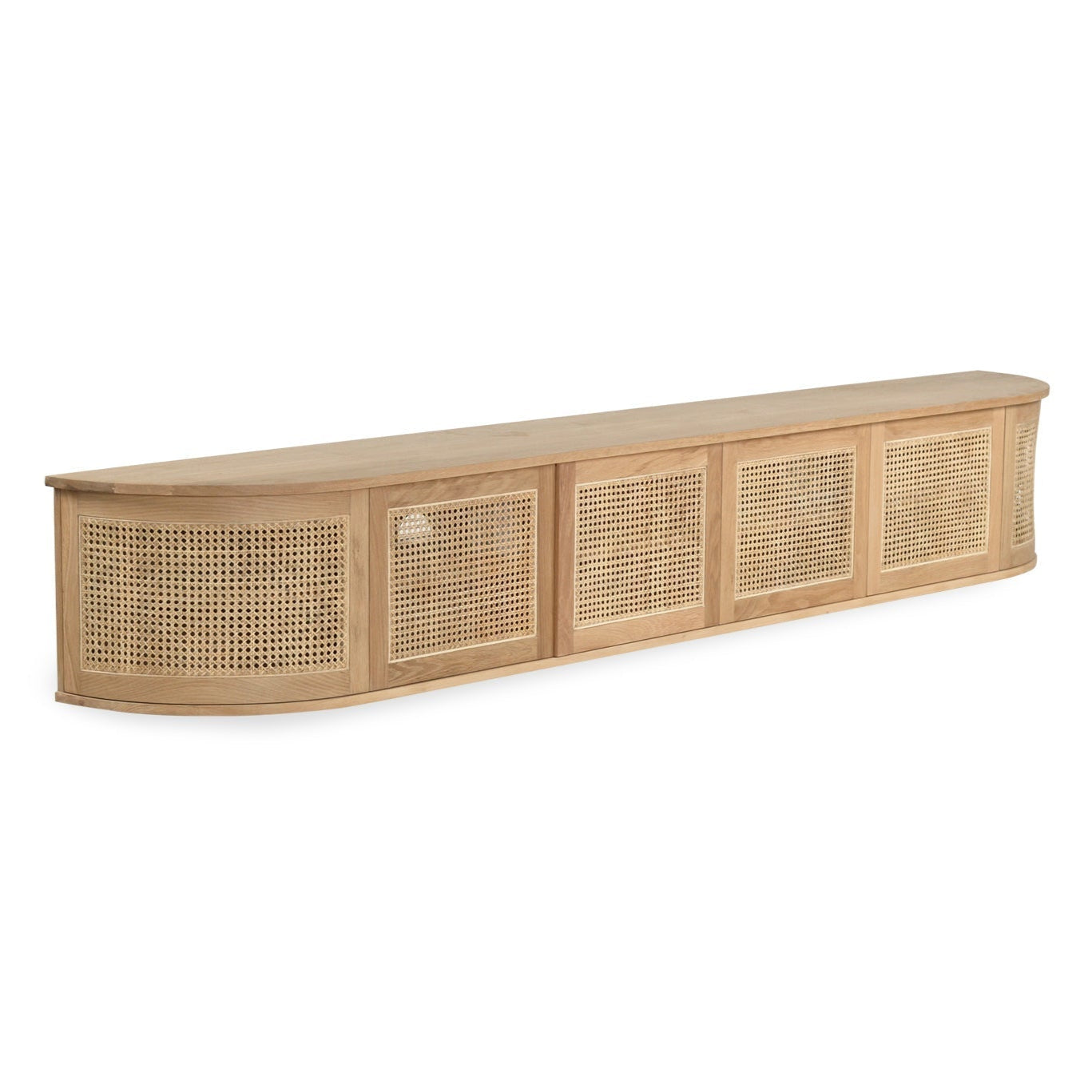 Indigo American Oak Entertainment Unit - Wall Mount 3m