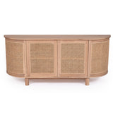 Indigo American Oak Four Door Sideboard – Rounded End - 2m