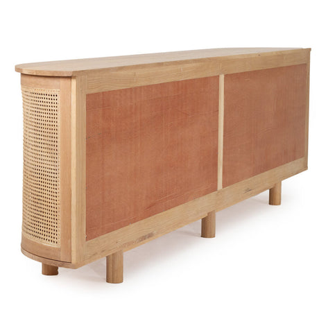 Indigo American Oak Six Door Sideboard – Rounded End - 3m