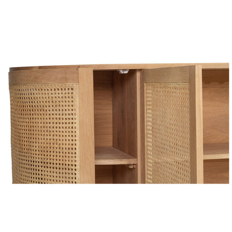 Indigo American Oak Six Door Sideboard – Rounded End - 3m