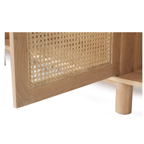 Indigo American Oak Six Door Sideboard – Rounded End - 3m