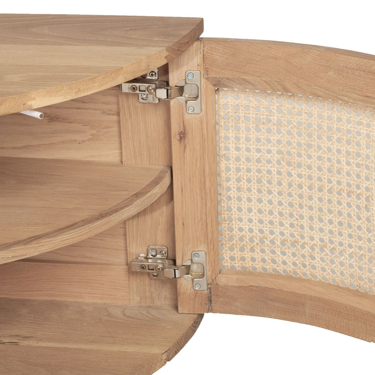 Indigo Entertainment Unit – Four Door – Natural – Round End 0.55m