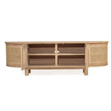Indigo Entertainment Unit – Four Door – Natural – Round End 0.55m