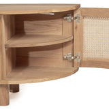 Indigo Entertainment Unit – Four Door – Natural – Round End 0.55m