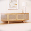 Indigo Entertainment Unit – Four Door – Natural – Round End 0.55m