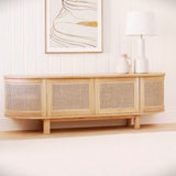 Indigo Entertainment Unit – Four Door – Natural – Round End 0.55m