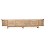 Indigo Entertainment Unit – Six Door – Natural – Round End - 0.6m