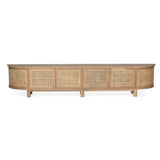 Indigo Entertainment Unit – Six Door – Natural – Round End - 0.6m