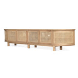 Indigo Entertainment Unit – Six Door – Natural – Round End - 0.6m