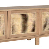 Indigo Entertainment Unit – Six Door – Natural – Round End - 0.6m