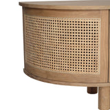 Indigo Entertainment Unit – Six Door – Natural – Round End - 0.6m
