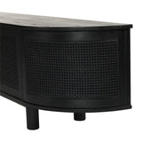 Indigo White Cedar Entertainment Unit – Four Door – Black – Round End 2m