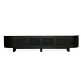 Indigo Whitley Cedar Entertainment Unit – Six Door – Black – Round End 3m