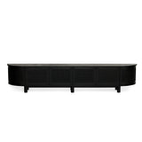 Indigo Whitley Cedar Entertainment Unit – Six Door – Black – Round End 3m