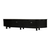 Indigo Whitley Cedar Entertainment Unit – Six Door – Black – Round End 3m