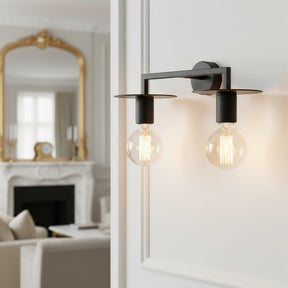 Inka 2 Light Wall Light Black
