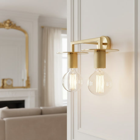 Inka 2 Light Wall Light Gold