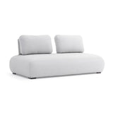 Iowa 2 Seater Outdoor Aluminium Upholstered Lounge in Charcoal/Light Grey
