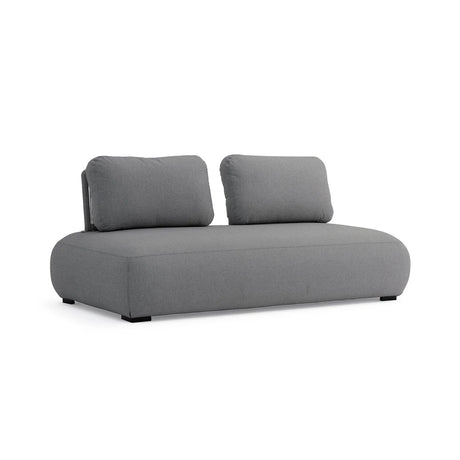 Iowa 2 Seater Outdoor Aluminium Upholstered Lounge in Charcoal/Light Grey