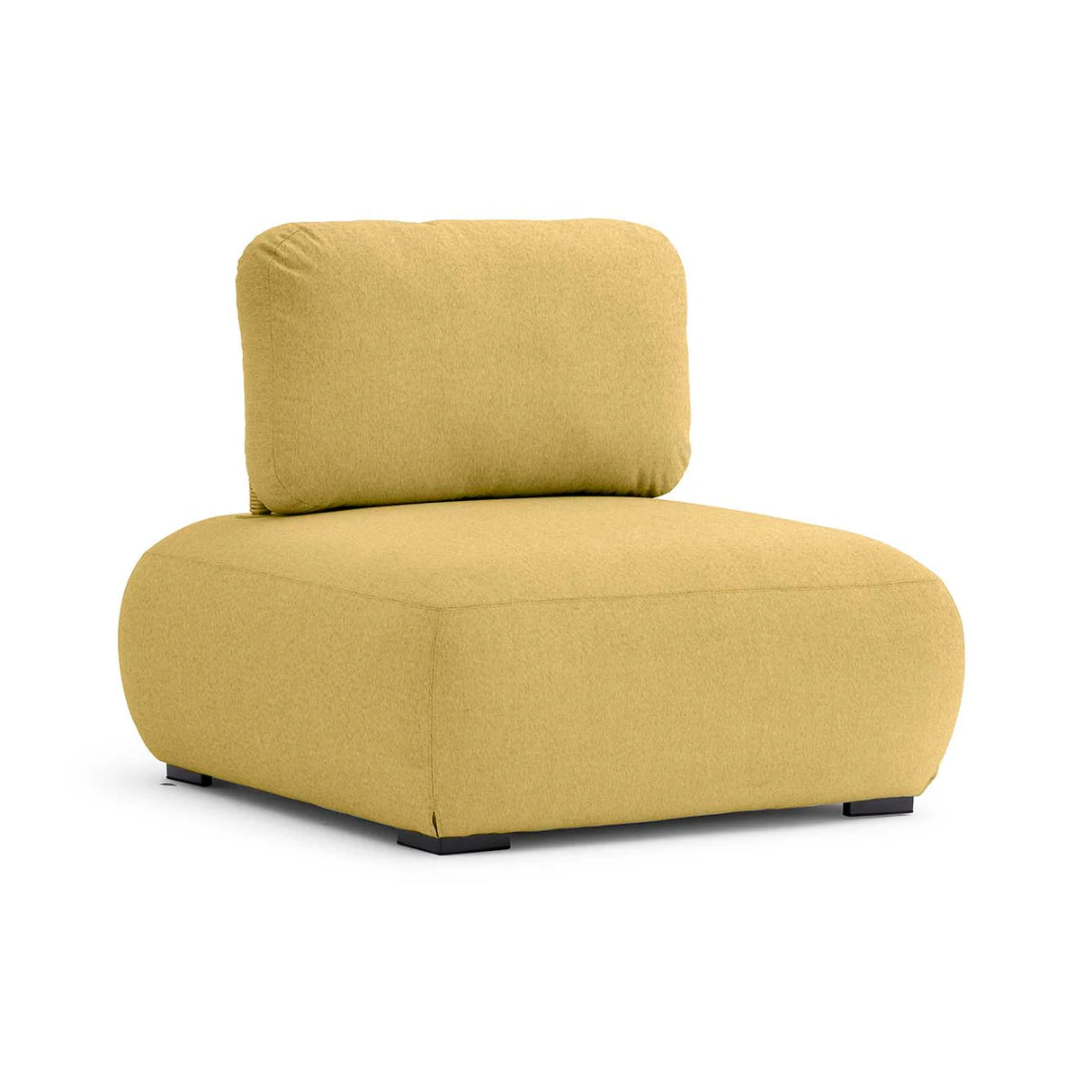 Iowa Outdoor Aluminium Upholstered Armless Chair in Charcoal/Light Grey/Mustard