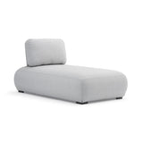 Iowa Outdoor Aluminium Upholstered Chaise Lounge in Charcoal/Light Grey